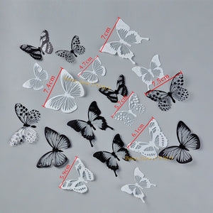 18pcs/lot 3d Effect Crystal Butterflies Wall Sticker Beautiful Butterfly for Kids Room Wall Decals Home Decoration On the Wall