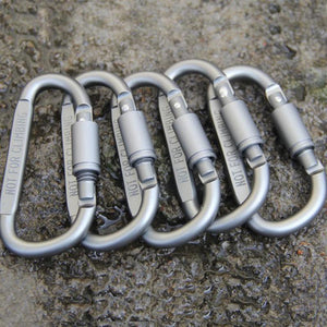 6pcs/lot Carabiner Travel Kit Camping Equipment Alloy Aluminum Survival Gear Camp Mountaineering Hook Mosqueton Carabiner