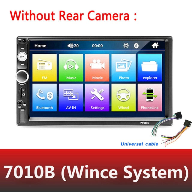 Universal 2 din Car Multimedia Player Autoradio 2din Stereo 7" Touch Screen Video MP5 Player Auto Radio Backup Camera