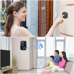 Home Security Welcome Wireless Doorbell Smart Chimes Doorbell Alarm LED light 32 Songs with Waterproof Touch Button