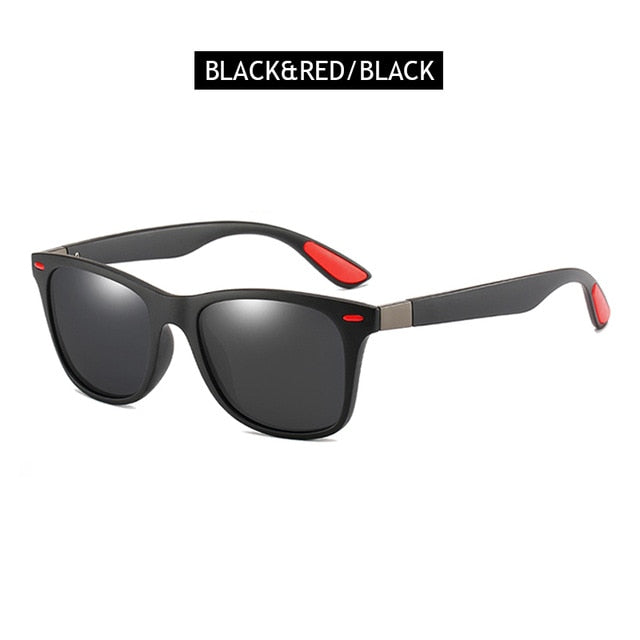 Hot Sale Polarized Sunglasses Men Women Classic Square Plastic Driving Sun Glasses Male Fashion Black Shades UV400