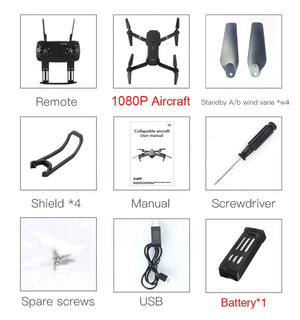 Drone Helicopter WIFI FPV With True 720P/1080P Wide Angle HD Camera High Hold Mode Foldable Arm RC Drone Quadcopter RTF VS S9HW M69