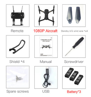 Drone Helicopter WIFI FPV With True 720P/1080P Wide Angle HD Camera High Hold Mode Foldable Arm RC Drone Quadcopter RTF VS S9HW M69