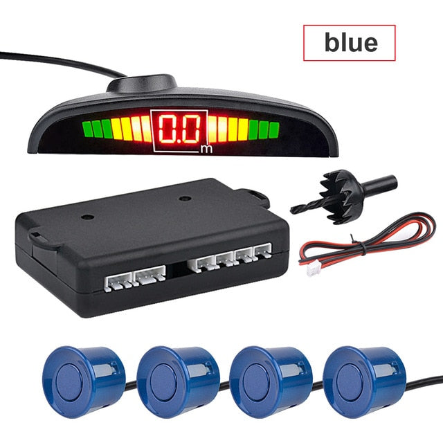 Car Auto Parktronic LED Parking Sensor with 4 Sensors Reverse Backup Car Parking Radar Monitor Detector System Display