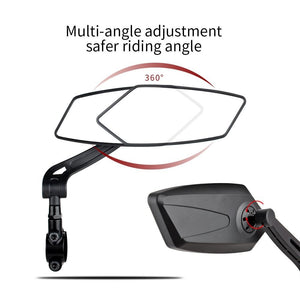 Bicycle Rear View Mirror Bike Cycling Wide Range Back Sight Reflector Adjustable Left Right Mirrors