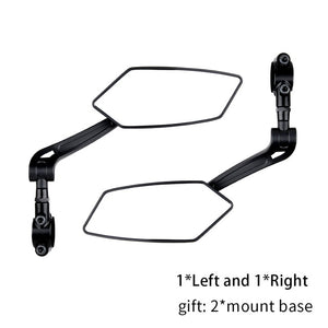 Bicycle Rear View Mirror Bike Cycling Wide Range Back Sight Reflector Adjustable Left Right Mirrors