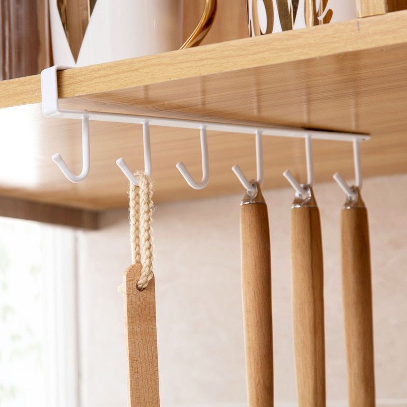 Free of punch Storage Shelf  Hanging Cap Paper Shelves Kitchen Iron Multifunction Hanger