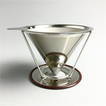 Stainless Steel Coffee Filter Holder Reusable Coffee Filters Dripper v60 Drip Coffee Baskets