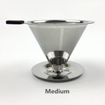 Stainless Steel Coffee Filter Holder Reusable Coffee Filters Dripper v60 Drip Coffee Baskets