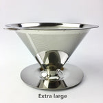 Stainless Steel Coffee Filter Holder Reusable Coffee Filters Dripper v60 Drip Coffee Baskets