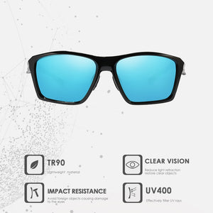 Impact Resistance TR90 Men's Sunglasses Polarized Lens Tank Hinges Ultra Light Sun Glasses Bending Freely KD626