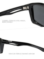 Impact Resistance TR90 Men's Sunglasses Polarized Lens Tank Hinges Ultra Light Sun Glasses Bending Freely KD626