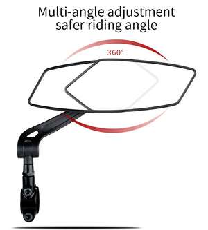 Bicycle Rear View Mirror Bike Cycling Wide Range Back Sight Reflector Adjustable Left Right Mirrors