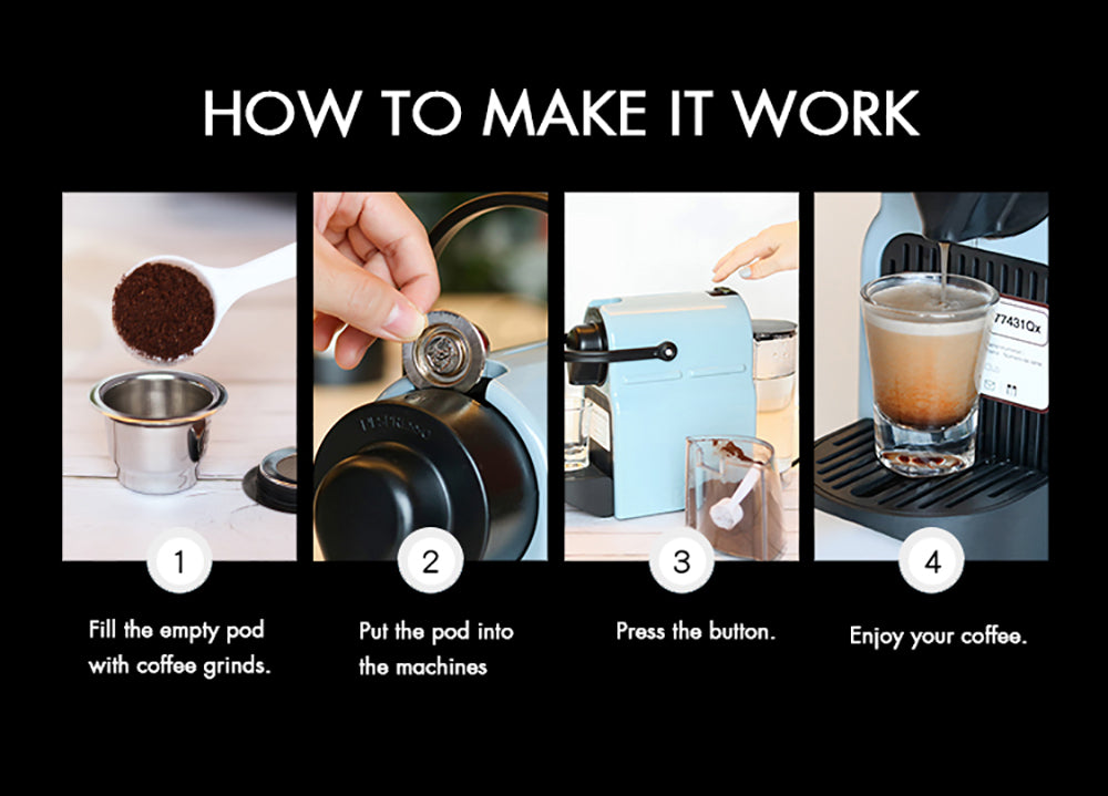 For Nespresso Reutilisable Refillable Capsule Crema Espresso Reusable New Refillable For Nespresso