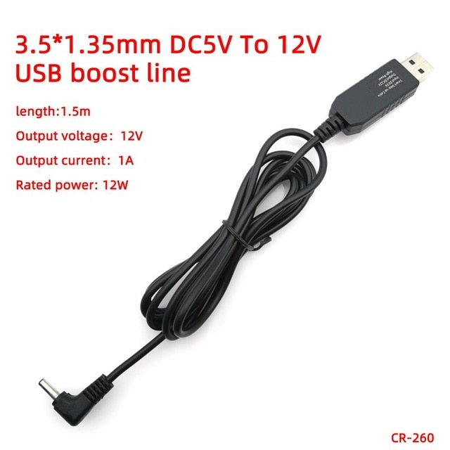 USB power boost line DC 5V to DC 9V / 12V Step UP Module USB Converter Adapter Cable 3.5*1.35mm 4.0*1.7mm 5.5*2.1mm Plug