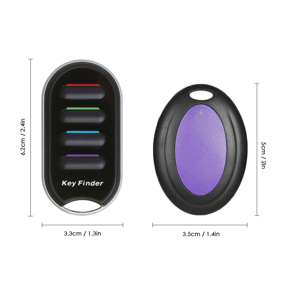 Wireless Key Finder Anti-lost Alarm Keychain LED Flashlight for Key Purse Pet Luggage RF Key Locater Item Tracker DZGOGO