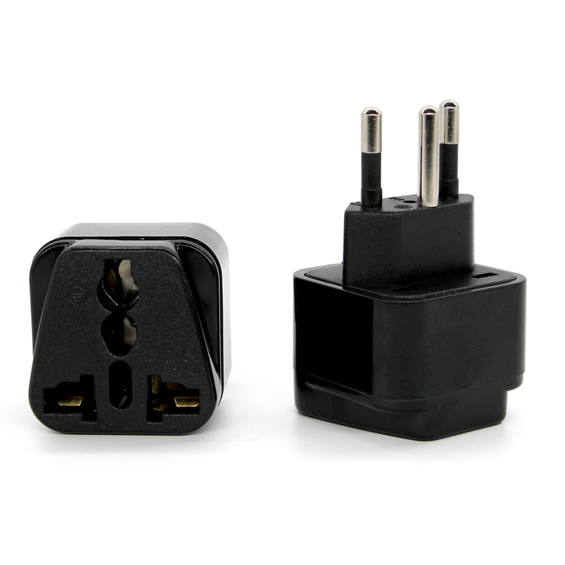 Universal Black Copper 10A 250V EURO UK AU USA EU to Swiss Switzerland Suisse 3 Pin AC Power Plug Converter Travel Adapter