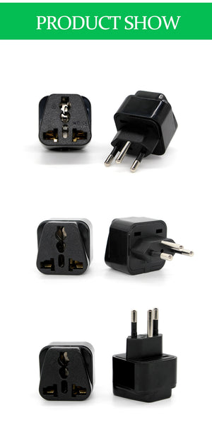 Universal Black Copper 10A 250V EURO UK AU USA EU to Swiss Switzerland Suisse 3 Pin AC Power Plug Converter Travel Adapter