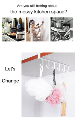 Free of punch Storage Shelf  Hanging Cap Paper Shelves Kitchen Iron Multifunction Hanger