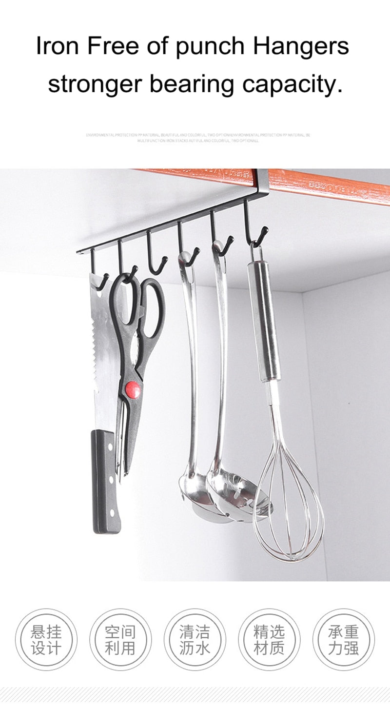 Free of punch Storage Shelf  Hanging Cap Paper Shelves Kitchen Iron Multifunction Hanger