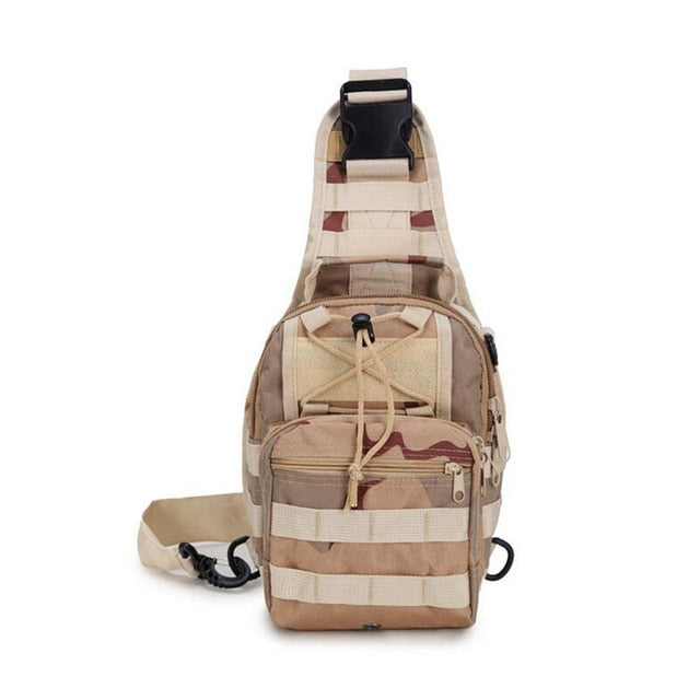 Military Camouflage Tactical One Shoulder Backpack, Camping, Hiking