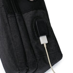 Waterproof Cool Men's Crossbody Bag, Casual / with USB Port