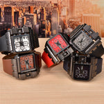 Quartz modern, fashionable and original men's watch (leather strap)