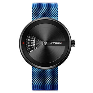 Quartz watch original design, stainless steel mesh strap/ 3 colors)