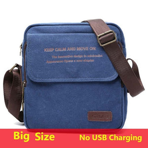 Waterproof men's cross-body bag for phone, wallet, keys and other, casual / with USB port