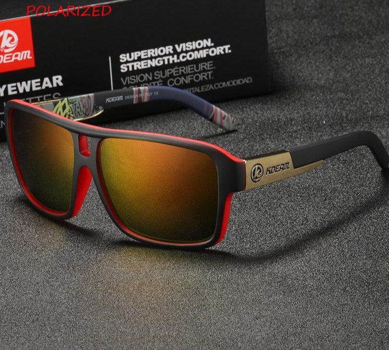 Polaroid Goggles Men Sport eyewear With Hard case Square Sunglasses women Brand Driving Polarized Glasses Outdoor KD520