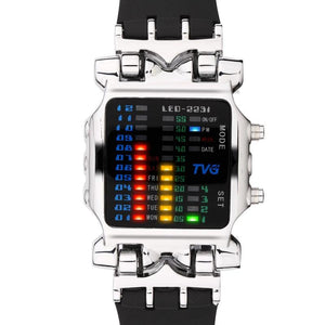 Men's Watches Fashionable with Rubber Strap LED Digital Watch Men's Waterproof Sports Military Watch