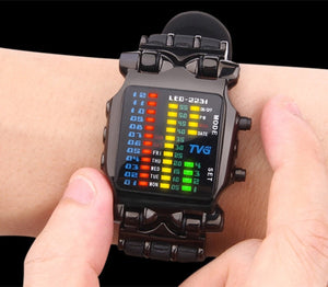 Men's Watches Fashionable with Rubber Strap LED Digital Watch Men's Waterproof Sports Military Watch