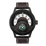 Original men's watch, creative design (leather strap)